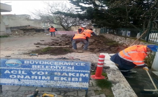 Büyükçekmece´nin Yollarına Kış Bakımı Yapılıyor