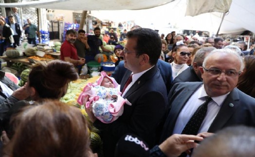 İMAMOĞLU, HAZNEDAR PAZARI'NDA VATANDAŞLARLA BULUŞTU