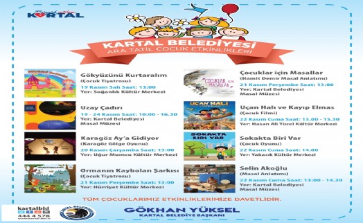 KARTAL BELEDİYESİ'NDEN ÇOCUKLARA ARA TATİLİ HEDİYESİ