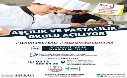 TÜRKİYE'NİN MASTER ŞEFLERİ ESENYURT'TA YETİŞECEK