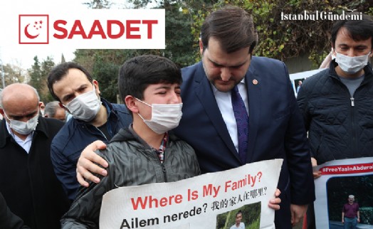 SAADET PARTİSİ'NDEN DOĞU TÜRKİSTANLILAR'A DESTEK ZİYARETİ