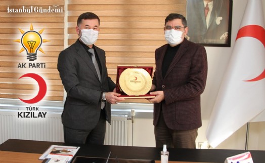 AK PARTİ ÜMRANİYE'DEN KIZILAY ŞUBE BAŞKANI'NA ZİYARET