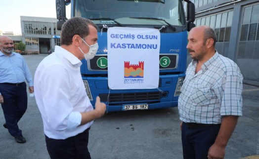 Zeytinburnu'ndan yardım tırları Kastamonu için yola çıktı