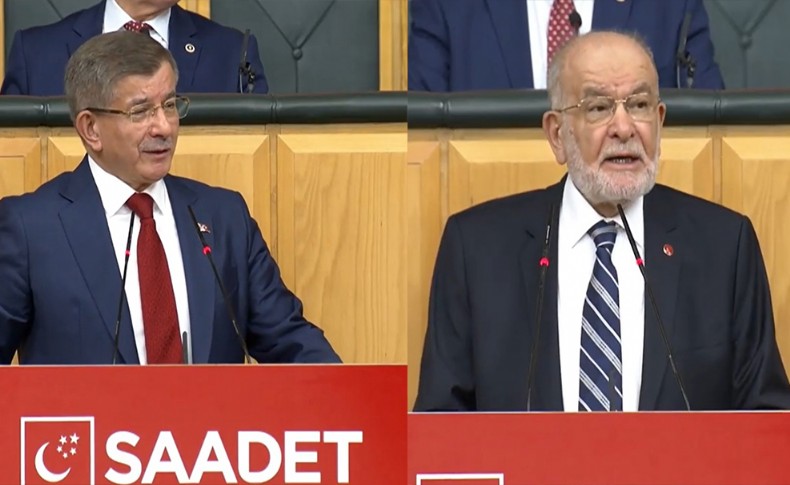 Davutoğlu ve Karamollaoğlu ilk ortak grup toplantısını gerçekleştirdi