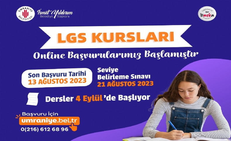 Ümraniye Belediyesi YKS, LGS ve Takviye Kursları’nın kayıtları başladı