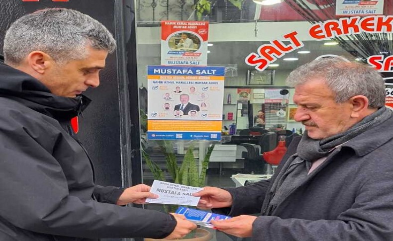 Mahalle sakinlerinden Muhtar Adayı Mustafa Salt’a yoğun teveccüh!